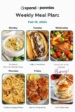 Weekly Meal Plan Feb 19, 2024