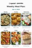 Weekly Meal Plan Mar 11, 2024